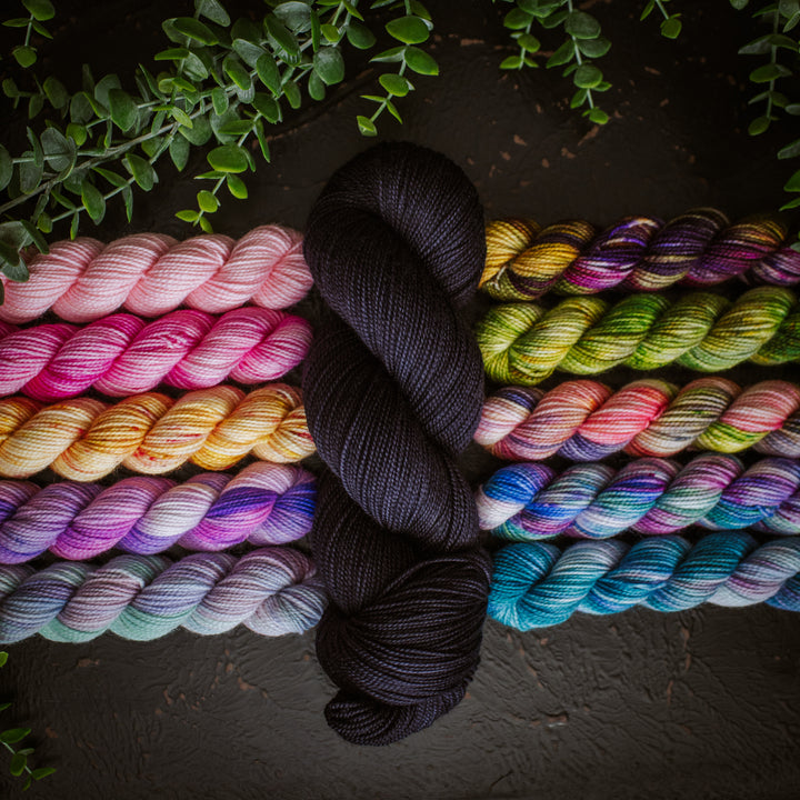 "Wicked" Hand-Dyed Mini Skein Box