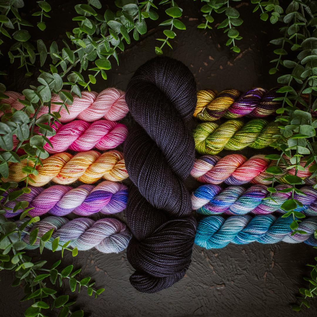 "Wicked" Hand-Dyed Mini Skein Box